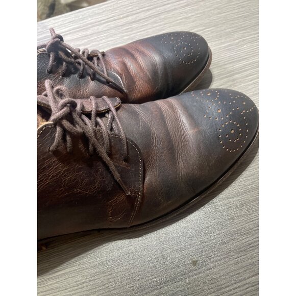 Robert Wayne Mens Brown Leather Brogue Oxfords Made In Portugal size 13 - Picture 5 of 8